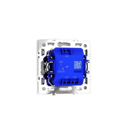 Проходной переключатель встраиваемый Voltum S70 одноклавишный с подсветкой 10А, (белый матовый)