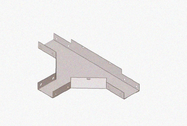 Лоток тройниковый замковый глухой ОТЗГ 150х80 УХЛ1, горячее цинкование, S1,0