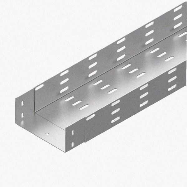Лоток монтажный цельный перфорированный ЛМЦ400х80х3000 УХЛ1, горячее цинкование, S1,5