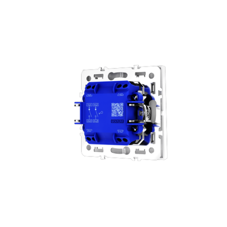 Выключатель встраиваемый Voltum S70 двухклавишный 10А, (белый глянцевый)