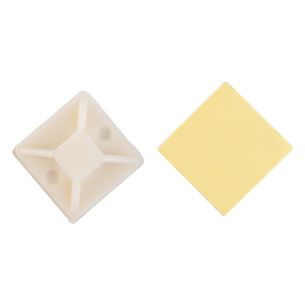 Площадка под хомуты GNC-25-25-W, 25x25мм, 100 шт, самоклеющаяся, Белая, 1/100 General