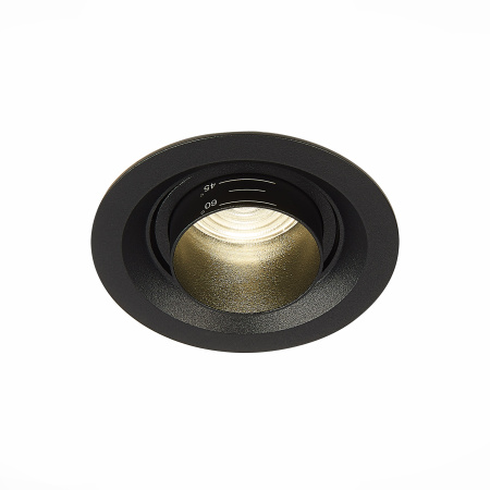 Светильник встраиваемый Zoom Черный LED 1*7Вт 4000К 560Lm Ra 15°-60° IP20 D90xH65 170-240В ST701.448.07 ST LUCE