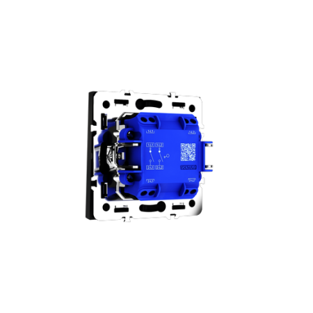 Выключатель встраиваемый Voltum S70 двухклавишный 10А, (черный матовый)