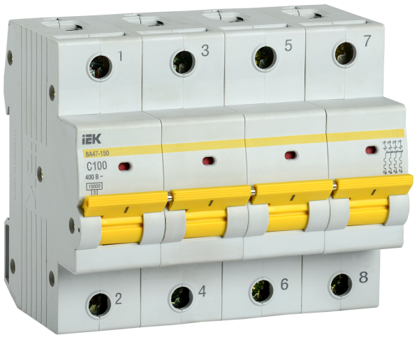 Выключатель автоматический ВА МОД ВА47-150 4П 100А 15кА С IEK