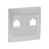 Валенсия Лицевая панель розетки RJ-45 1-местная сталь EKF