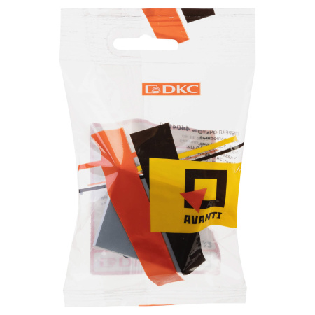 Переключатель одноклавишный модульный, "Avanti", "Закаленная сталь", 2модуля DKC