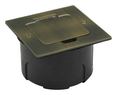 Donel Лючок 2 мод. (1 мод. 45х45 мм.), античная латунь, IP44, (с уст. набором)