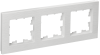 BRITE Рамка 3-мест. РУ-3-Бр бел. рифленый IEK