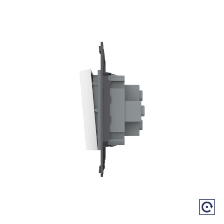 Одноклавишная механическая кнопка (звонок), цвет белый (механизм) Livolo