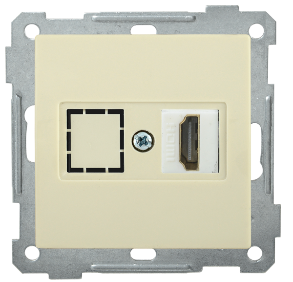 Розетка HDMI РHDMI-0-Б BOLERO кремовый IEK Розетка HDMI РHDMI-0-Б BOLERO кремовый IEK