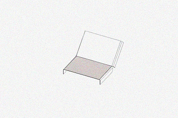 Крышка лотка КЛП 150х80-45 У3 для поворота трассы вверх на 45, окрашенная, S1,0