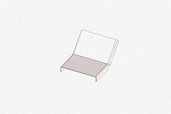 Крышка лотка КЛП 150х80-45 У3 для поворота трассы вверх на 45, окрашенная, S1,0