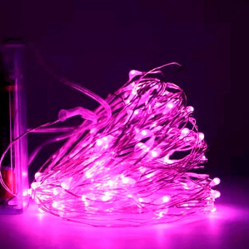 Гирлянда Роса на елку на USB 5 метров 50 led Розовый Giant4