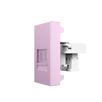 Розетка телефонная RJ-11 кат. 3, цвет розовый (механизм) Livolo Розетка телефонная RJ-11 кат. 3, цвет розовый (механизм) Livolo