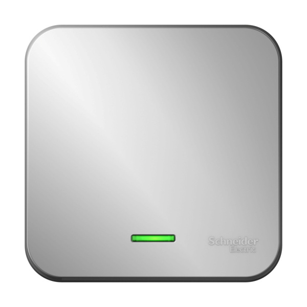 BLANCA Выключатель ОУ 1 кл. с подсветкой ИЗОЛ.ПЛ. 10А алюминий IP20 Schneider Electric