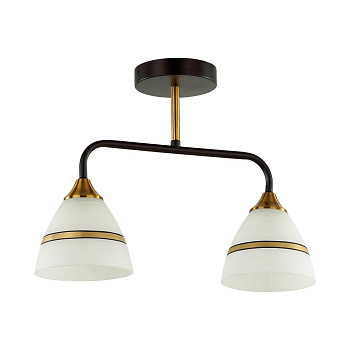 Люстра потолочная E27 2*60W 220V NETTIE черный,бронзовый LUMION