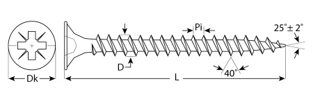 Саморезы СУ-Б универсальные, 35 х 4.0 мм, 60 шт, белый цинк, ЗУБР