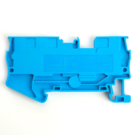 Зажим пружинный, 2-проводной проходной ЗНИ - 4, JXB PT 4, синий LD572-2-40 STEKKER