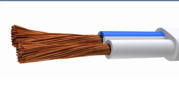 Провод ПГВВП 2x1,5 (100м) белый РЭК