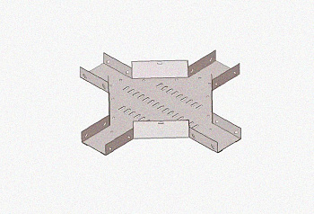 Лоток крестообразный замковый глухой КМЗГ 600х80 УХЛ1, горячее цинкование, S1,5
