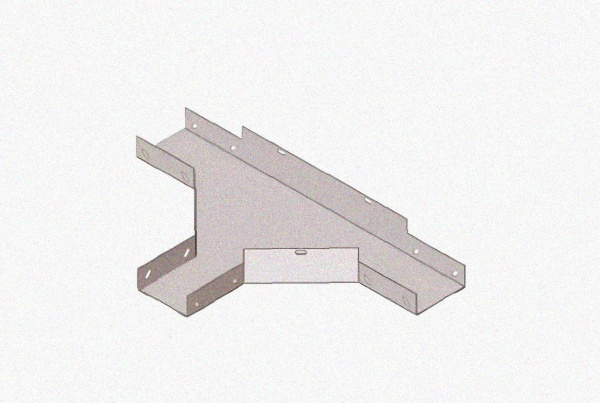 Лоток тройниковый замковый перфорированный ОТЗ 100х100 УТ1,5, горячее цинкование, S1,0