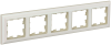 BRITE Рамка 5-мест. РУ-5-Бр беж./жемч. IEK