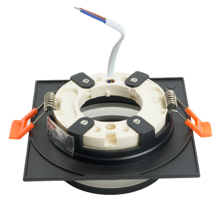 Светильник потолочный встраиваемый, 15W 230V GX53, черный, квадрат, без лампы, DL503 LUNA Feron