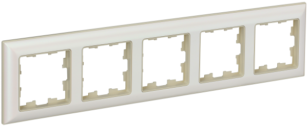 BRITE Рамка 5-мест. РУ-5-Бр беж./жемч. IEK