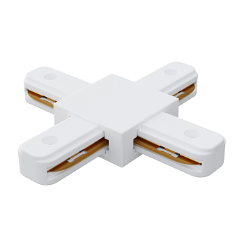 09-126 Коннектор Х-образный, однофазный, для накладного/подвесного шинопровода, IP20, 105х105х18мм, белый, пластик APEYRON