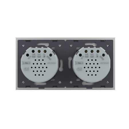 Сенсорный выключатель 3 клавиши (2-1), 2 поста Серый Livolo