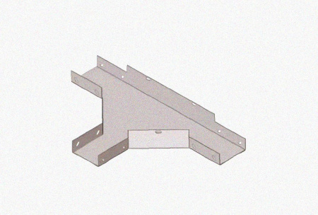 Лоток тройниковый глухой ОТГ 300х65 УТ1,5, горячее цинкование, S1,5