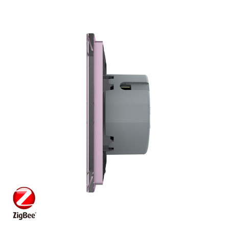 Сенсорный выключатель ZigBee (Wi-Fi) 1 клавиша 1 пост Розовый Livolo