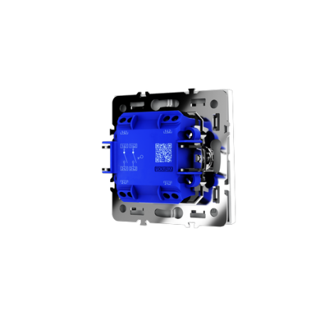 Выключатель встраиваемый Voltum S70 двухклавишный 10А, (белый матовый)