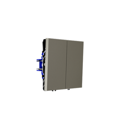 Проходной переключатель встраиваемый Voltum S70 двухклавишный 10А, (шелк)