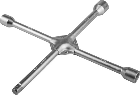 Ключ-крест "ЭКСПЕРТ" автомобильный оцинкованный усиленный, 17-19-22-1/2" ЗУБР