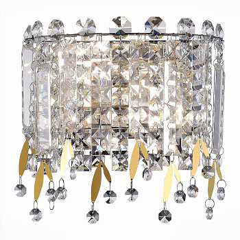 Бра Золотистый/Прозрачный E14 2*40Вт SL1655.201.02 ST LUCE Бра Золотистый/Прозрачный E14 2*40Вт SL1655.201.02 ST LUCE