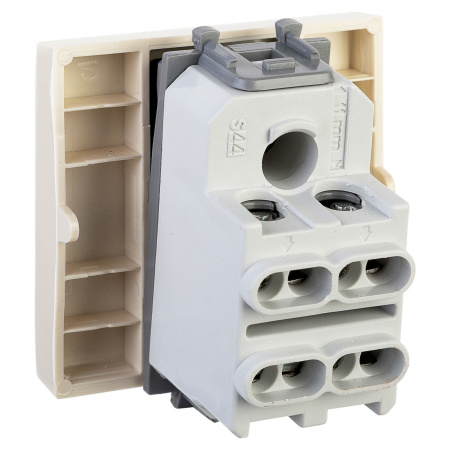 Перекрестный переключатель одноклавишный модульный, "Avanti", "Ванильная дымка", 2 модуля DKC