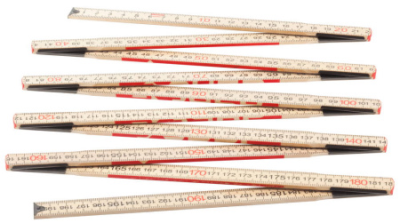 Метр "ЭКСПЕРТ" складной, усиленный, деревянный, 2м ЗУБР