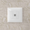 Компьютерная розетка RJ-45 без шторки в стену, кат.5е одинарная, "Avanti", "Белое облако" DKC