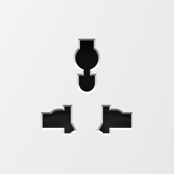 Donel A07 матовый белый накладка для розетки мультистандарт, со шторками 16A 250 В~,серия DB