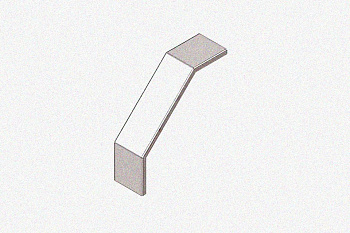 Крышка лотка замкового КЛСЗ 300х110-90 УХЛ1 для поворота трассы вниз на 90, горячее цинкование, S1,5