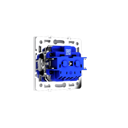 Розетка встраиваемая Voltum S70 с заземлением и защитными шторками, 16А, (белый глянцевый)