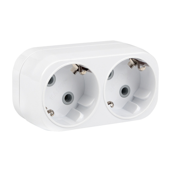 Разветвитель 2 гн, с/з плоский 16А 250B PROxima EKF