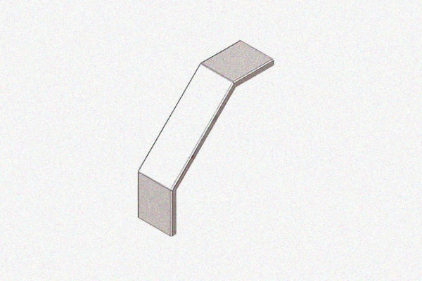 Крышка лотка замкового КЛСЗ 300х110-90 УХЛ1 для поворота трассы вниз на 90, горячее цинкование, S1,5