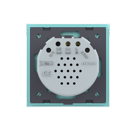 Сенсорный выключатель 1 клавиша 1 пост Зеленый Livolo