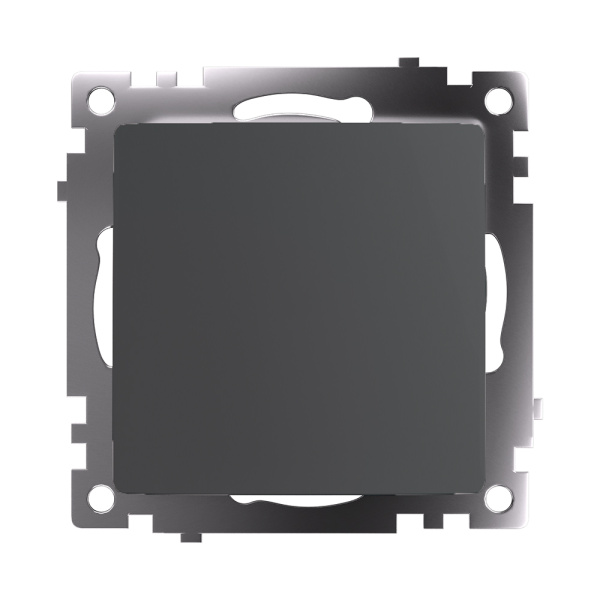 Выключатель 1-клавишный (механизм) 250В, 10А, серия Катрин, графит, GLS10-7103-06 STEKKER