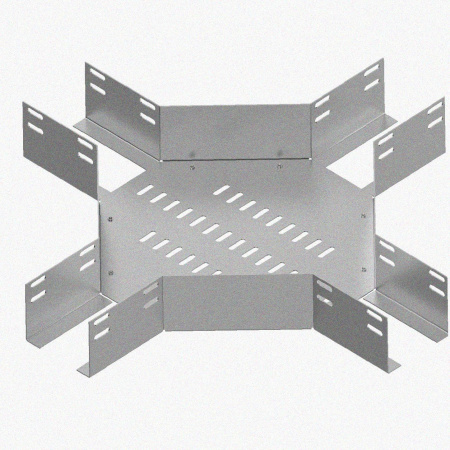 Лоток крестообразный глухой КМГ 600х80 УХЛ1, горячее цинкование, S2,0