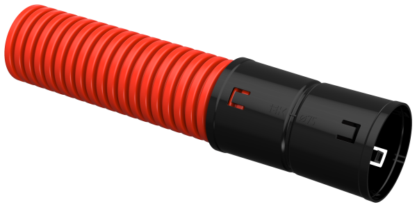 Труба гофрированная двустенная ПНД d=75мм красная (100м) IEK