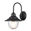 Ландшафтный настенный св-к E27 1*60W IP44 KALPI черный/стекло B ODEON LIGHT