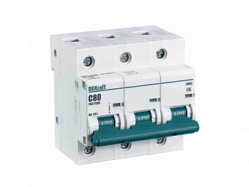 Автоматический выключатель ВА-201 3P 80А C 10кА